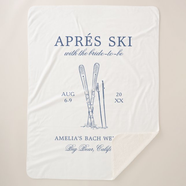 Couverture Sherpa Après Ski Avec La Mariée à Marier Enterrement de V (Devant)