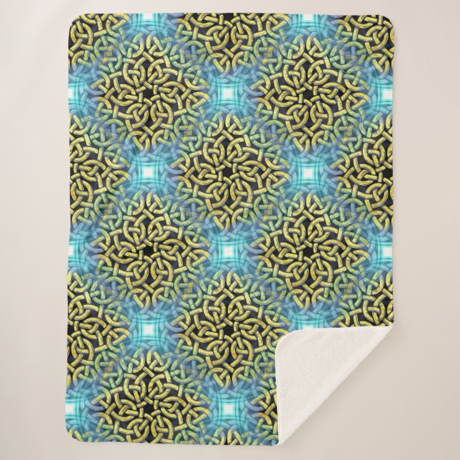 Couverture Sherpa Aqua Background de Victorian Golden (Devant)
