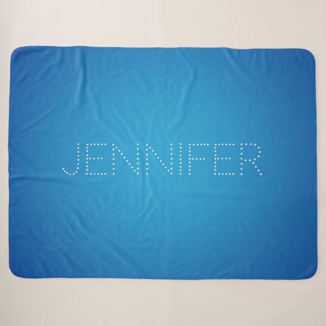 Couverture Sherpa Aqua corail bleu (Devant (Horizontal))