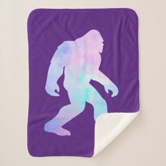 Couverture Sherpa Aquarelle Bigfoot (Devant)