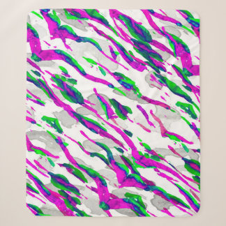 Couverture Sherpa Aquarelle Camouflage Design. Carrelage Safari Abst
