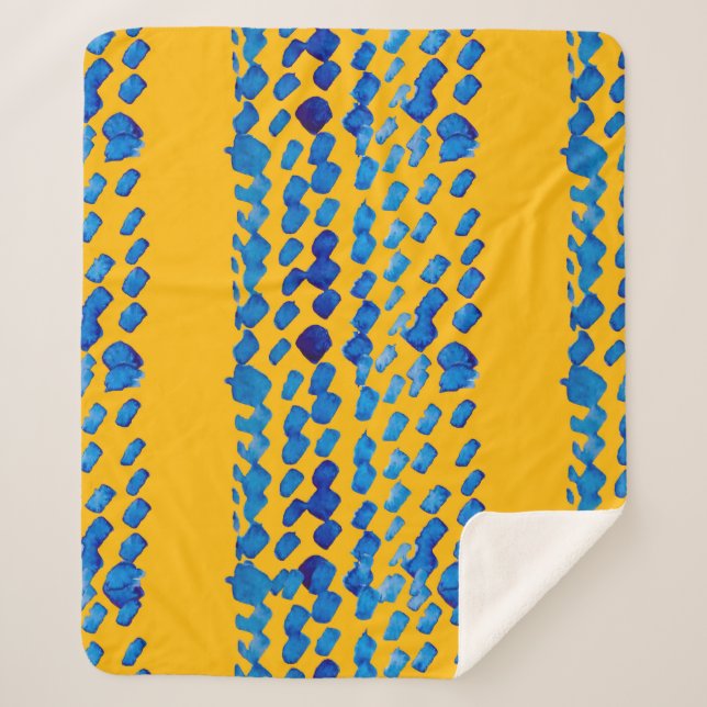 Couverture Sherpa Aquarelle motif transparent avec taches abstraites (Devant)