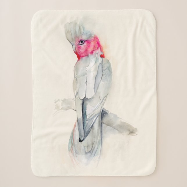 Couverture Sherpa Aquarelle Opera Cockatoo (Devant)