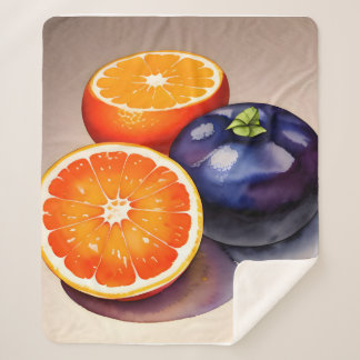 Couverture Sherpa Aquarelle orange