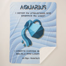 Aquarius Zodiac Sign Modern 3D Astrology Design