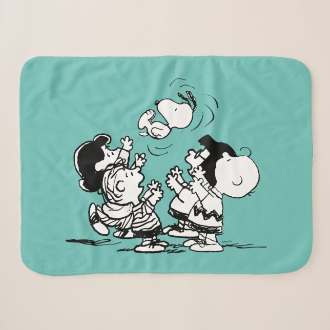 Couverture Sherpa Arachides Gang Lifting Snoopy (Devant (Horizontal))