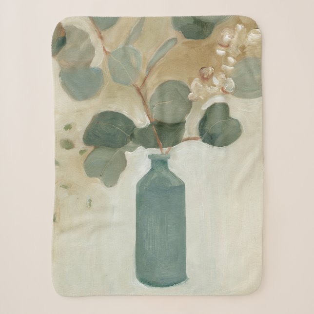 Couverture Sherpa Arrangement neutre - Verdure dans le Vase (Devant)
