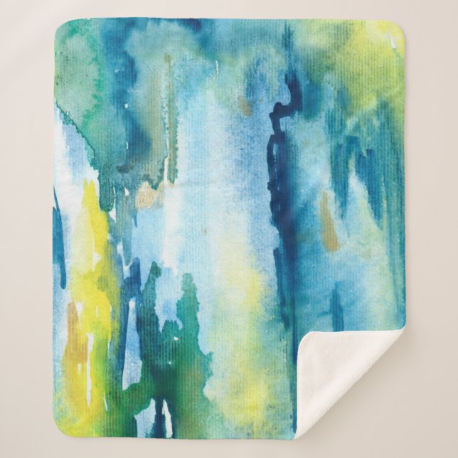 Couverture Sherpa Arrière - plan abstrait d'aquarelle. Aquarelle  (Devant)