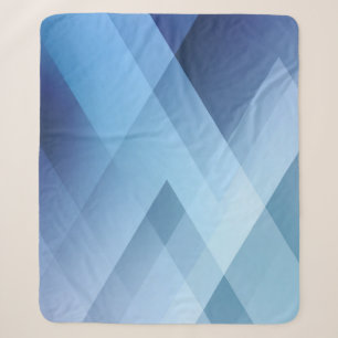 Couverture Sherpa arrière - plan Abstrait. Motif triangle bleu.