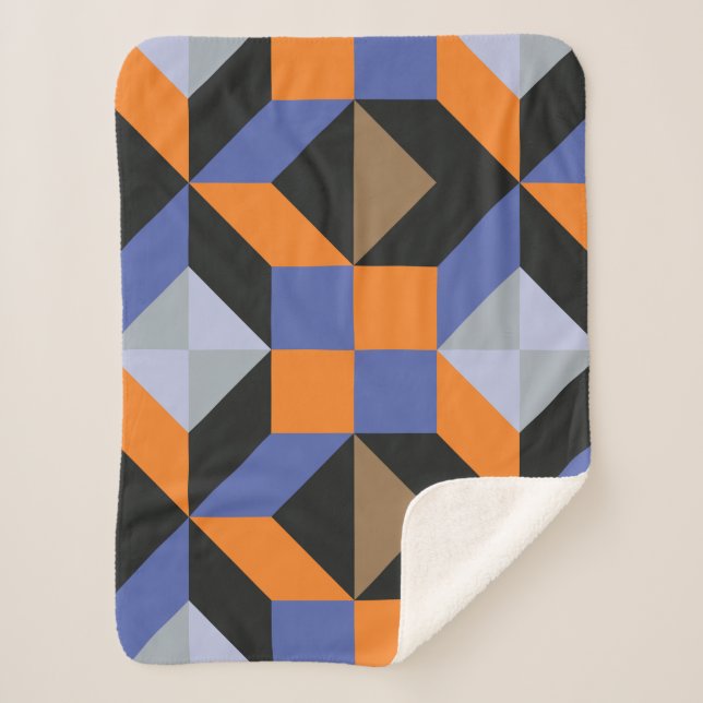 Couverture Sherpa Arrière - plan abstrait vintage (Devant)