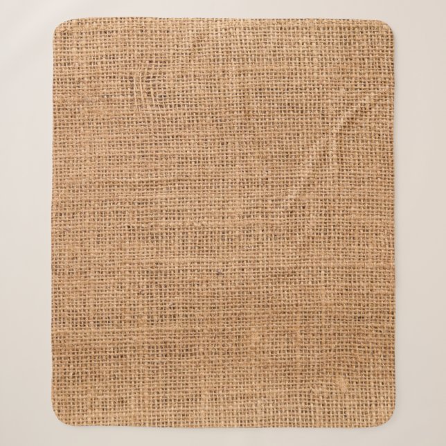 Couverture Sherpa Arrière - plan de burlap de tissu de texture (Devant)