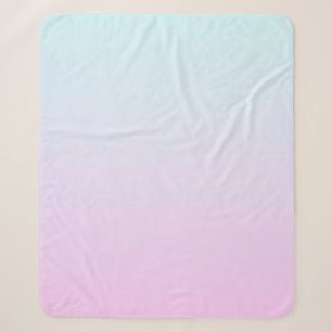 Couverture Sherpa Arrière - plan de dégradé rose et bleu pastel