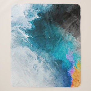 Couverture Sherpa Arrière - plan de papier aquarelle. Illu peint Abs