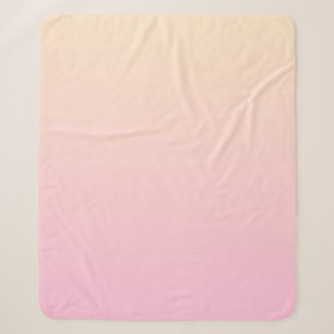 Couverture Sherpa Arrière - plan dégradé rose pâle et jaune