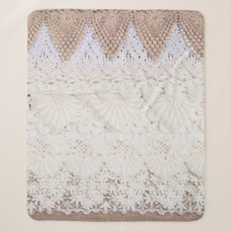 Couverture Sherpa Arrière - plan et texture dentelle