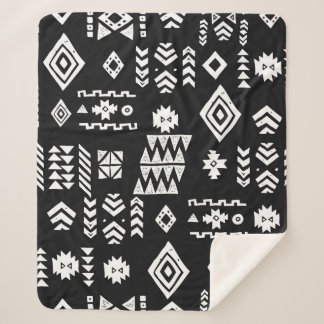 Couverture Sherpa Arrière - plan ethnique tribal. Géomet primitif él