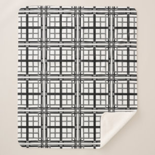 Couverture Sherpa arrière - plan motif abstrait géométrique 3D gris.
