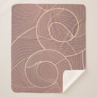 Couverture Sherpa Arrière - plan Motif Luxury Gold Lines