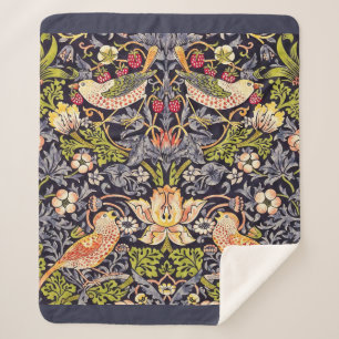 Couverture Sherpa Art floral Nouveau de voleur de fraise de William
