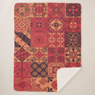 Couverture Sherpa Art traditionnel