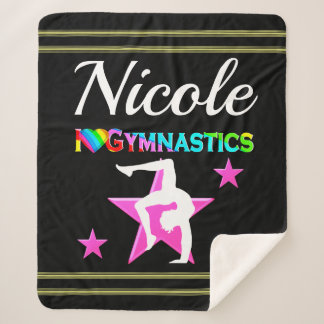 COUVERTURE SHERPA ASSEZ ROSE CUSTOMISÉ GYMNASTICS DESIGN