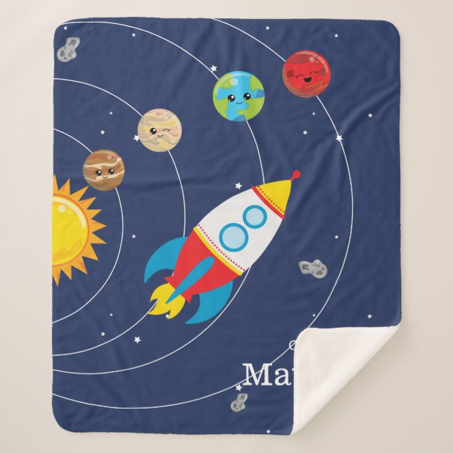 Couverture Sherpa Astronaute de l'espace de Rocketship de planètes (Devant)