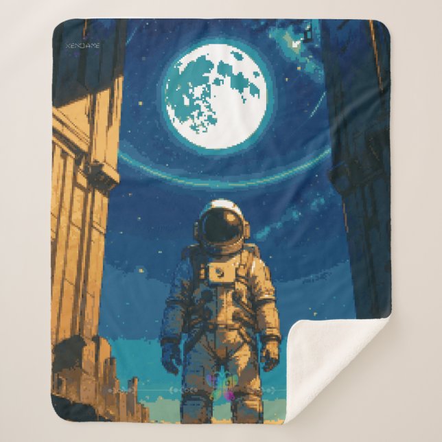 Couverture Sherpa Astronaute sous la porte céleste Premium (Devant)