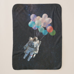 Couverture Sherpa Astronaute Stars & Space Colorful Balloons