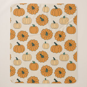 Couverture Sherpa Automne Couleurs citrouilles épices automne citrou