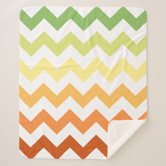 Couverture Sherpa Automne moderne Chevron automne (Devant)