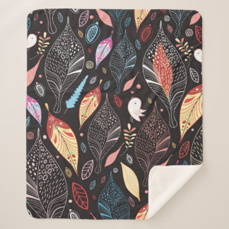 Couverture Sherpa Autumn leaf texture