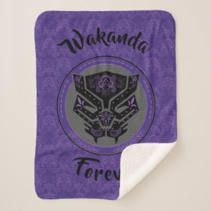 Couverture Sherpa Avengers   Logo Paisley Black Panther