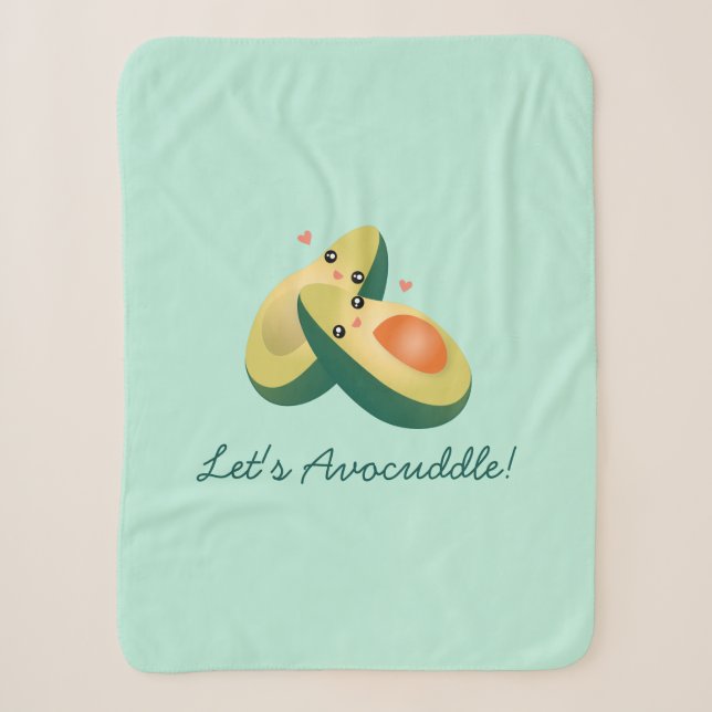Couverture Sherpa Avocuddle Funny mignon Avocados Humour de jeu de m (Devant)