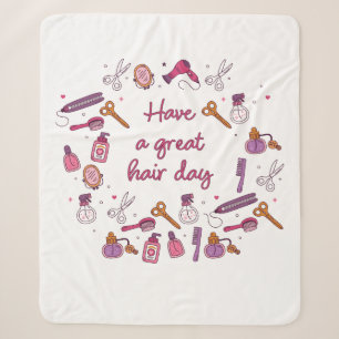 Couverture Sherpa Avoir une grande journée de cheveux - Coiffeur Sty