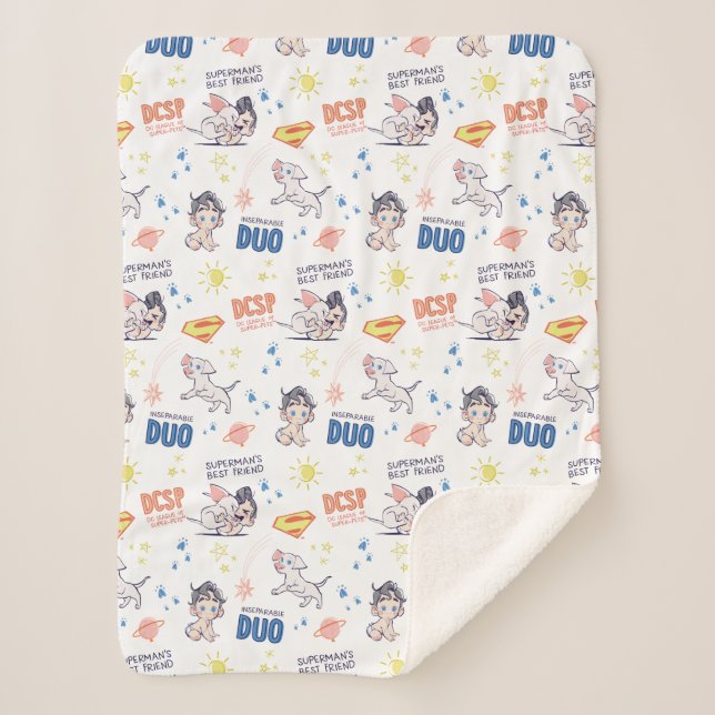 Couverture Sherpa Baby Krypto & Superman Motif (Devant)