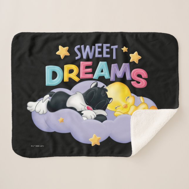 Couverture Sherpa Baby Sylvester et Tweety | Sweet Dreams (Devant (Horizontal))