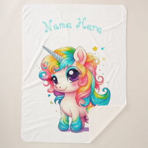 Couverture Sherpa "Baby Unicorn"