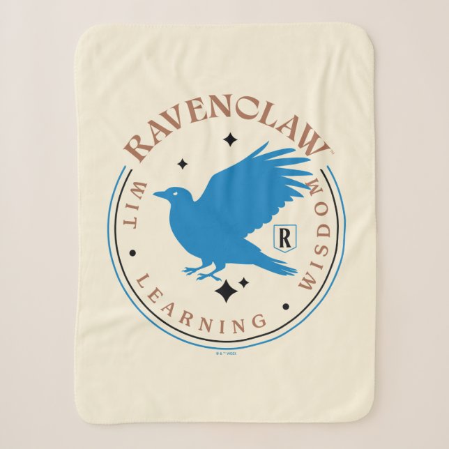 Couverture Sherpa Badge de la Fierté de la maison d'aigle bleu RAVEN (Devant)