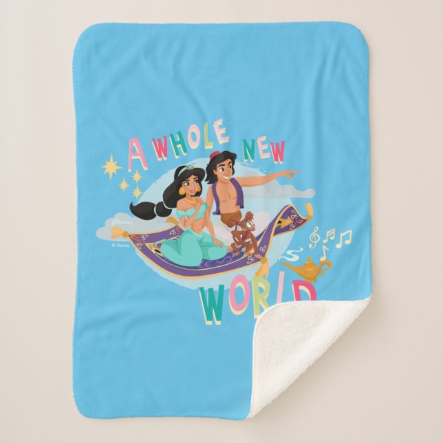 Couverture Sherpa Balade en tapis Jasmine et Aladdin | Un nouveau mo (Devant)