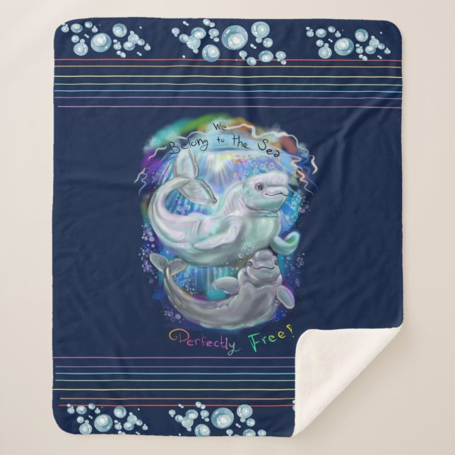 Couverture Sherpa Baleines de Beluga (Devant)