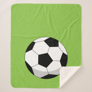 Couverture Sherpa Balle de soccer en dessin