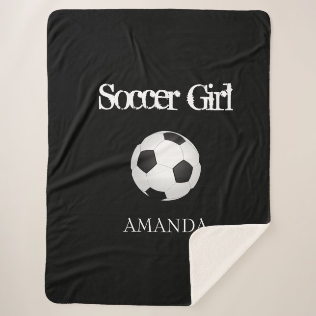 Couverture Sherpa Balle de soccer personnalisée Balle de soccer lanc (Devant)