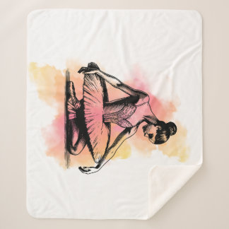Couverture Sherpa Ballerina Dancing in Color