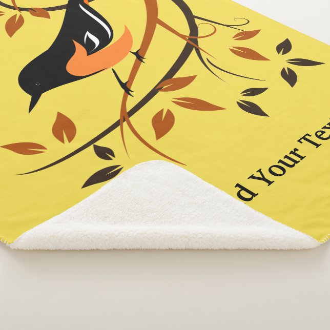 Couverture Sherpa Baltimore Oriole Nature Sherpa Blanket (3/4)