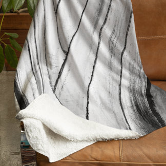 Couverture Sherpa Banana Tree Bark Blanket - Cosy Monochrome