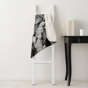 Couverture Sherpa Banane Feuille 3