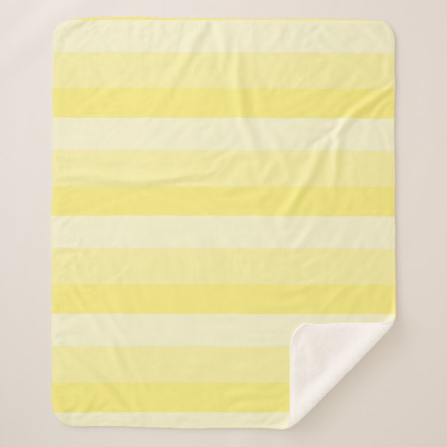Couverture Sherpa Bandes ombres dans les tons jaunes (Devant)