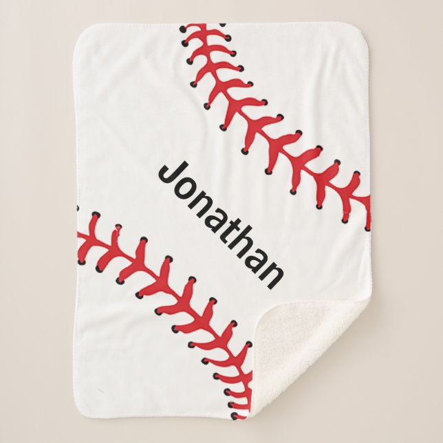 Couverture Sherpa Baseball Stitch Design Sherpa Blanket (Devant)