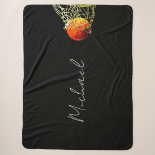 Couverture Sherpa Basket-ball J'aime votre nom