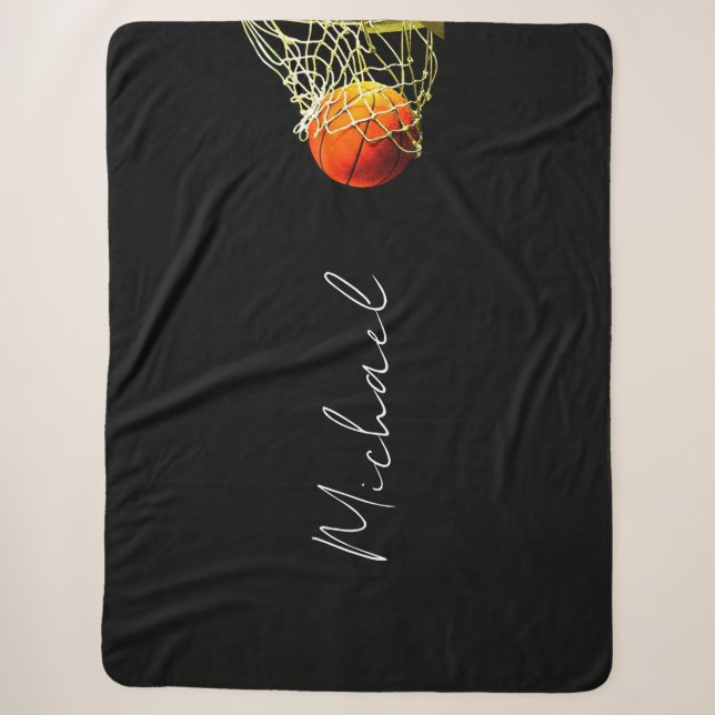 Couverture Sherpa Basket-ball J'aime votre nom (Devant)